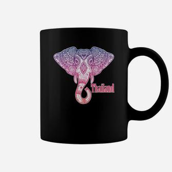 Thailand Tribal Elephant With Mandala Ornaments Coffee Mug - Thegiftio UK