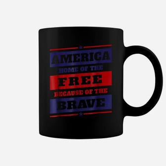 Thank A Veteran America Home Of The Free Because Of Brave Coffee Mug | Crazezy