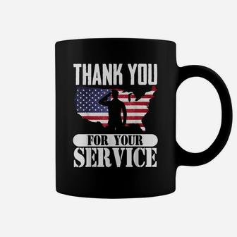 Thank You For Your Service Patriotic Veterans Day Coffee Mug | Crazezy