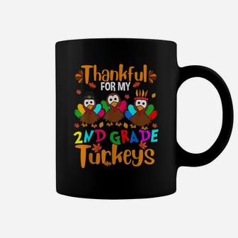Thankful For My 2Nd Grade Turkeys Thanksgiving Teacher Coffee Mug | Crazezy UK