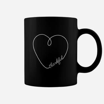 Thankful Heart Cute Graphic Coffee Mug - Thegiftio UK