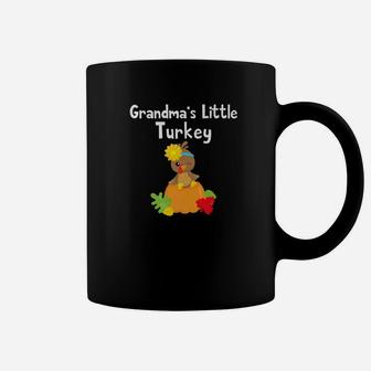 Thanksgiving Grandmas Little Turkey Cute Fall Tee Coffee Mug - Thegiftio UK