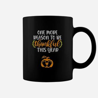 Thanksgiving More Thankful Announcement Mom Coffee Mug | Crazezy