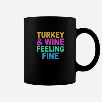 Thanksgiving Party Turkey And Wine Gift For Men Women Coffee Mug - Thegiftio UK