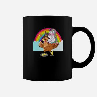 Thanksgiving Unicorn Riding A Turkey Holiday Gift Coffee Mug - Thegiftio UK