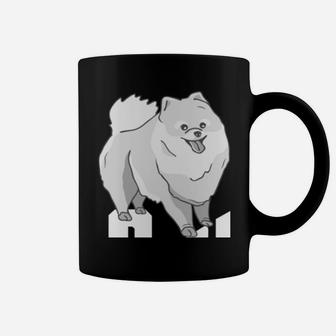 The Pomfather - Pom Father Funny Dog Dad Pomeranian Lover Coffee Mug | Crazezy