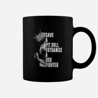The Rock Save A Pit Bull Euthanize A Dog Fighter Coffee Mug - Monsterry AU