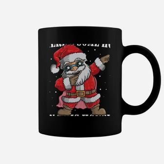 There's Some Hos In This House Dabbing Santa Claus Christmas Sweatshirt Coffee Mug | Crazezy DE