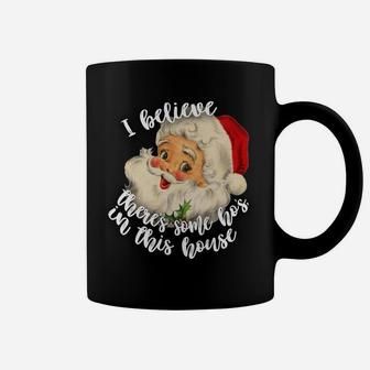 There's Some Hos In This House Funny Santa Claus Christmas Coffee Mug | Crazezy