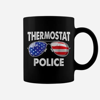 Thermostat Police T Shirt Usa Flag Sunglasses Fathers Day Coffee Mug | Crazezy