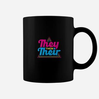 They Them Their Gender Neutral Genderfluid Nonbinary Coffee Mug - Monsterry DE