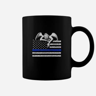 Thin Blue Line Flag To Honor The Fallen Police Coffee Mug | Crazezy DE