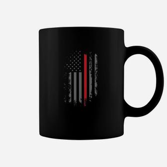 Thin Red Line Firefighter Maltese Cross American Flag Coffee Mug | Crazezy DE