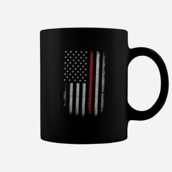 Thin Red Line Flag American Patriot Coffee Mug | Crazezy DE