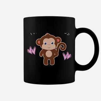 This Girl Loves Monkeys Toddler Kids Tween Cute Monkey Lover Sweatshirt Coffee Mug | Crazezy DE