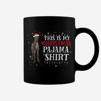 This Is My Christmas Pajama Shirt Greyhound Dog Lover Gift Coffee Mug | Crazezy