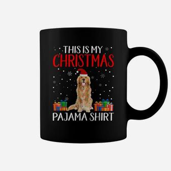 This Is My Golden Retriever Dog Christmas Pajama Santa Light Coffee Mug | Crazezy