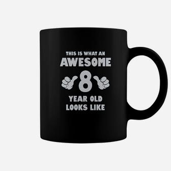 This Is What An Awesome 8 Year Old Looks Like 8Th Birthday Youth Kids Coffee Mug | Crazezy