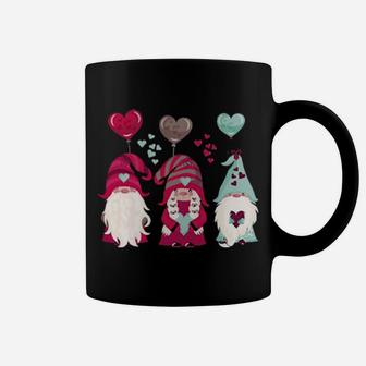 Three Gnomes Holding Hearts Valentines Boys Girls Kids Coffee Mug - Monsterry AU