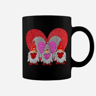 Three Gnomes Holding Hearts Zebra Happy Valentine's Day Coffee Mug - Monsterry