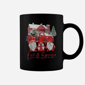 Three Gnomes In Red Let-It-Snow Gnome Christmas Coffee Mug | Crazezy