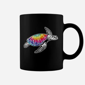 Tie Dye Sea Turtle Lovers Fun Hippie Retro Ocean Life Gift Coffee Mug | Crazezy UK