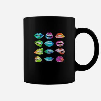 Tiedye Lip Mood Mouths Bite Tongue Out Smile Coffee Mug - Thegiftio