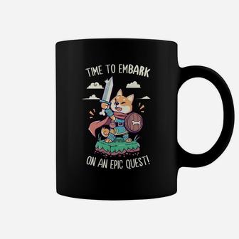 Time To Embark On An Epic Quest - Cute Shiba Coffee Mug | Crazezy