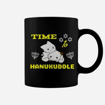 Time To Hanukuddle Hanukkah Cats Cuddling Cat Coffee Mug - Monsterry CA