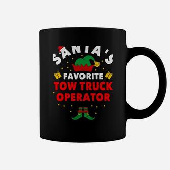 Tow Truck Driver Gifts Christmas Santa's Favorite Holiday Sweatshirt Coffee Mug | Crazezy UK