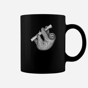 Tree Loving Sloth Hand Drawn Portrait Graphic Coffee Mug - Thegiftio
