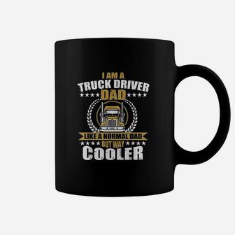 Truck Driver Gift For Dad Semi Big Rig Trucking Trailer Coffee Mug | Crazezy