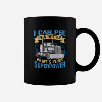 Trucker Pee In A Bottle Superpower Funny Gift Coffee Mug - Thegiftio UK