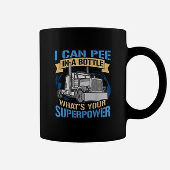 Trucker Pee In A Bottle Superpower Funny Gift Coffee Mug - Thegiftio UK