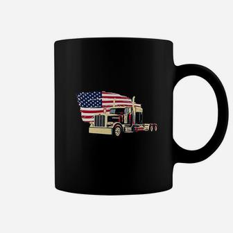 Trucks Truck Driver Semi Truck Driver American Trucker Coffee Mug - Thegiftio UK
