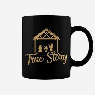 True Story Christmas Advent Nativity Scene Coffee Mug | Crazezy