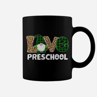 Tu Leopard Plaid Gnome Preschool Teacher St Patricks Day Coffee Mug | Crazezy