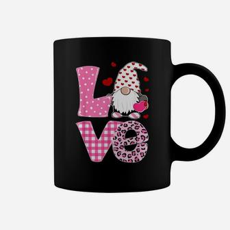 Tu Love Gnome Pink Leopard Plaid Costume Valentine Gifts Coffee Mug - Monsterry CA