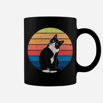 Tuxedo Cat Gift Retro Colors For Animal Lovers Coffee Mug | Crazezy UK
