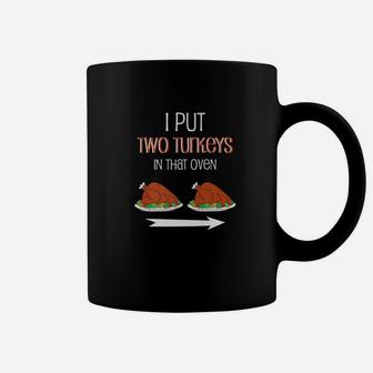 Two Turkeys In The Oven Husband Twin Pregnancy Announcement Coffee Mug - Thegiftio UK