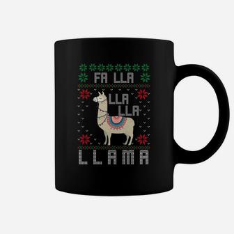 Ugly Christmas Sweater Llama Funny Holiday Sweatshirt Coffee Mug | Crazezy