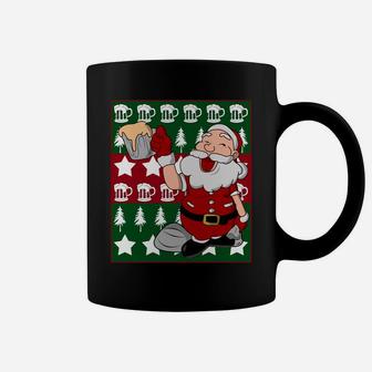 Ugly Christmas Sweater Santa Beer Drinking Party Fun Pajama Sweatshirt Coffee Mug | Crazezy AU