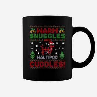 Ugly Maltipoo Gift Warm Snuggles And Maltipoo Cuddles Pajama Sweatshirt Coffee Mug | Crazezy DE