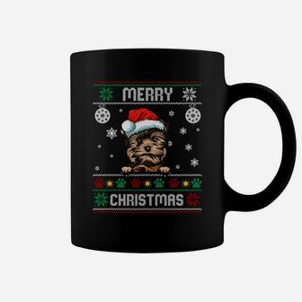 Ugly Merry Christmas Dog Yorkie Xmas Costume Gift Sweatshirt Coffee Mug | Crazezy CA