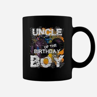 Uncle Of The Birthday Boy Monster Truck Matching Family Coffee Mug | Crazezy
