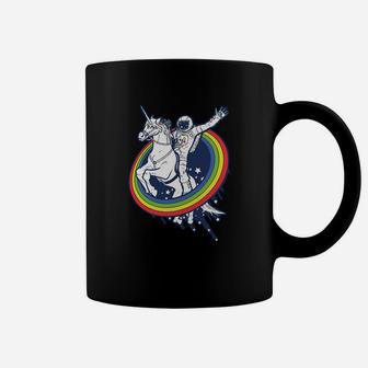 Unicorn And Astronaut Rainbow Space Exploration Coffee Mug - Thegiftio UK