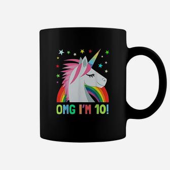 Unicorn Birthday For 10 Year Old Girls Boys Omg Gift Coffee Mug | Crazezy DE