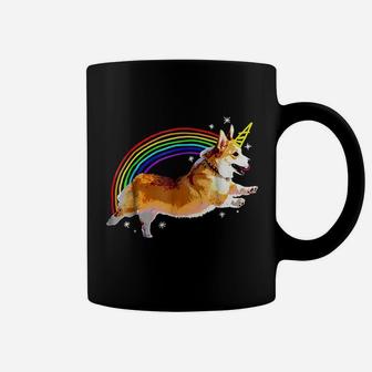 Unicorn Corgi Rainbow Doodle Funny Graphic Coffee Mug | Crazezy DE