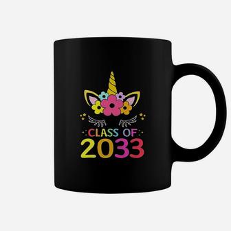 Unicorn Face Class Of 2033 First Day Kindergarten Girls Gift Coffee Mug | Crazezy