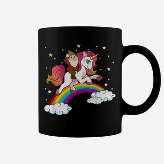 Unicorn Rainbow Gnome Sleeping Dream Star Coffee Mug | Crazezy